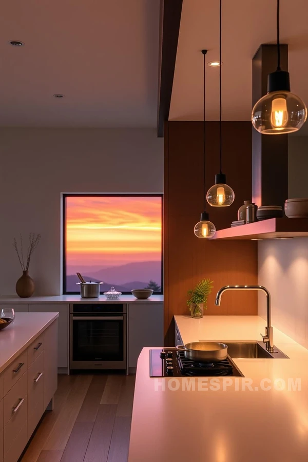 Sunset Hue Zen Kitchen Lighting