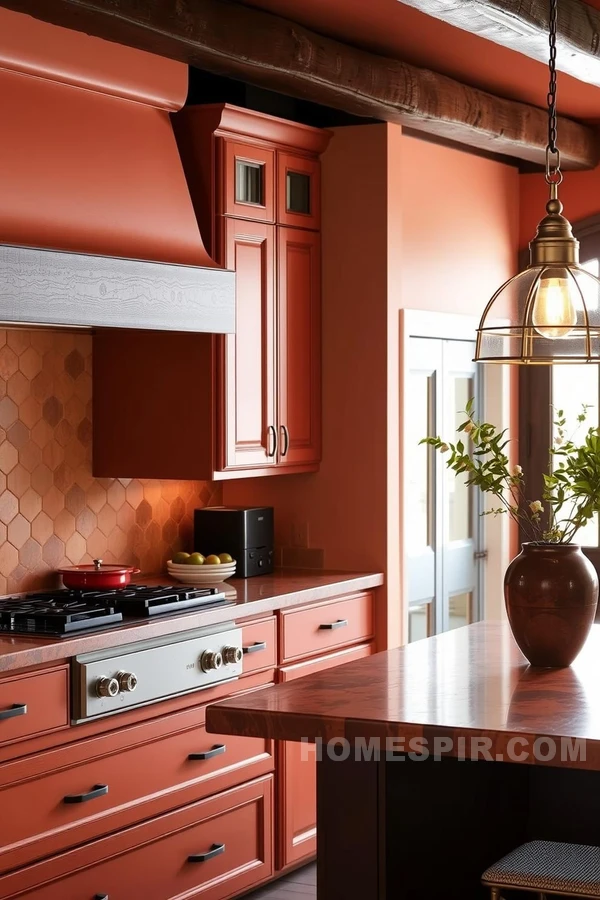 Sunset Hues for Southwestern Kitchen Cabinets