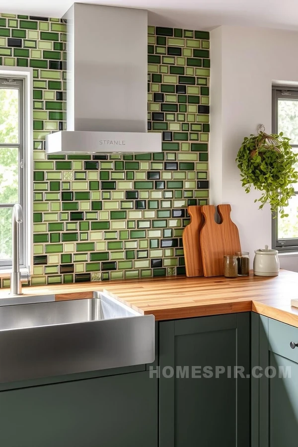 Sustainable Design with Green Glass Tiles