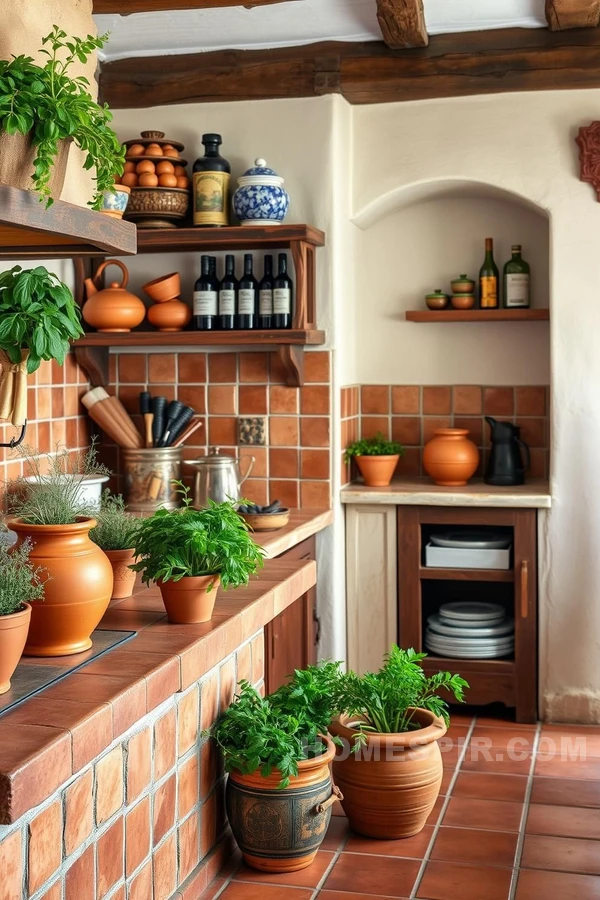 Terracotta and Earthy Tones for Mediterranean Kitchen Style