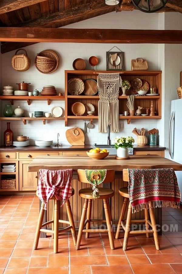 Terracotta and Wood Bohemian Style