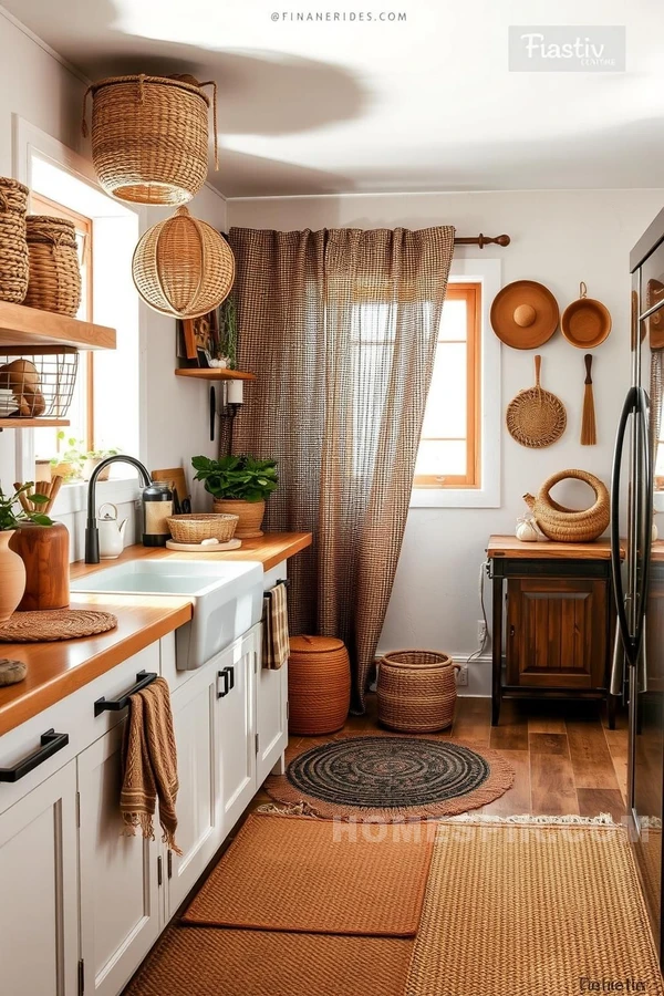 Textile Warmth in Rustic Cozy Kitchen Design