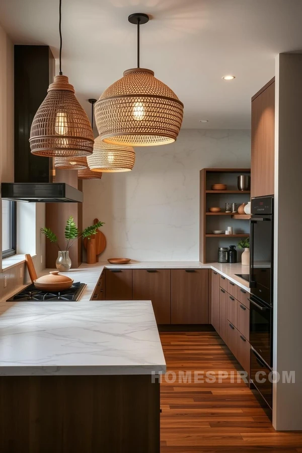 Textural Fusion in Organic Kitchen Style