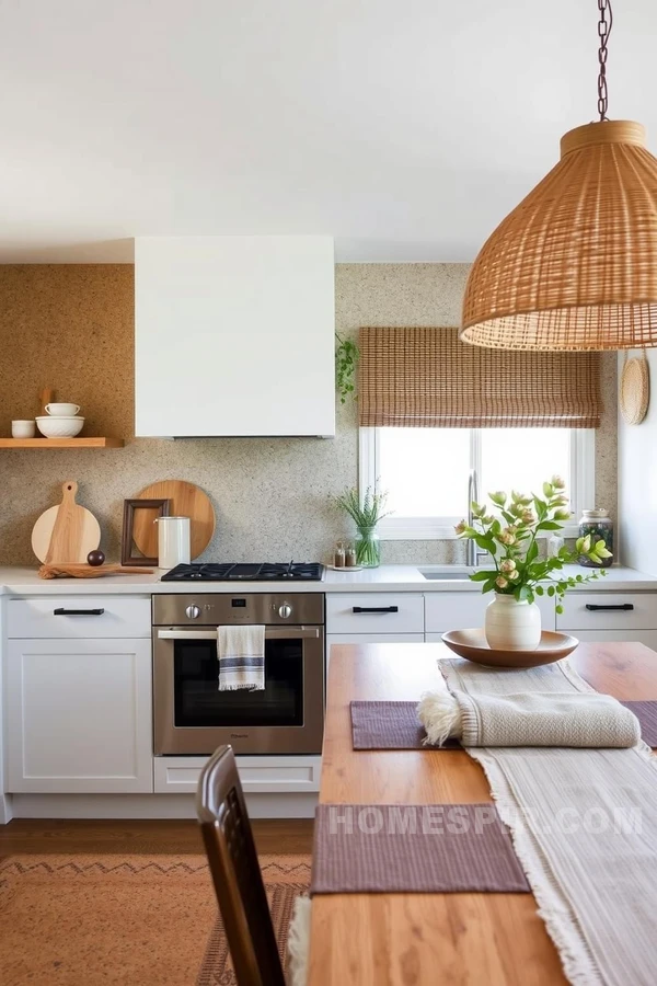 Textured Layers in Organic Modern Kitchen