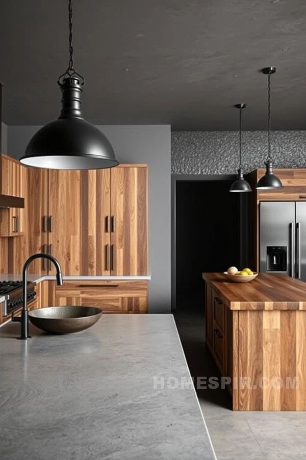 Textured Metallic Walls in Industrial Design