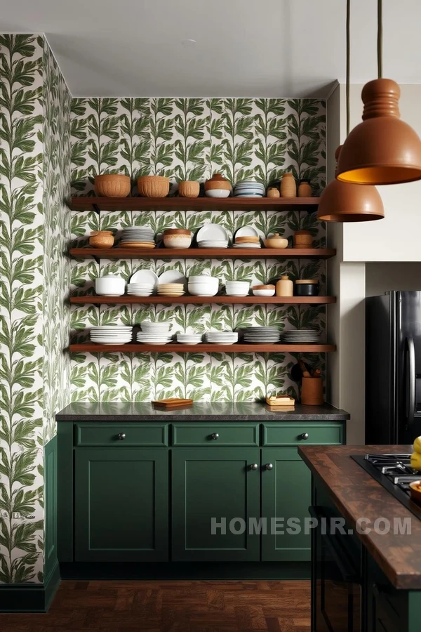 Timber and Clay Accents in Kitchen