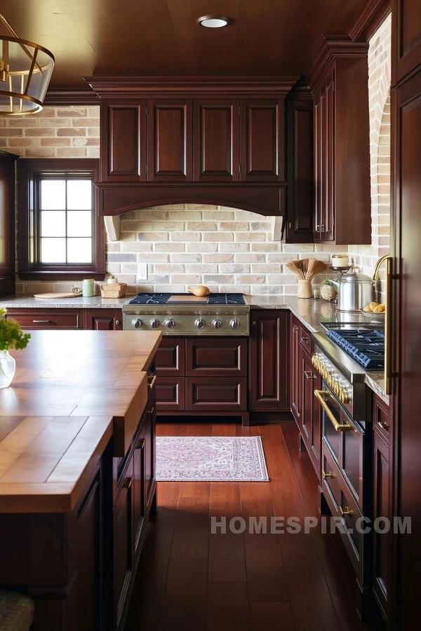 Timeless Elegance with Rustic Brick Accents