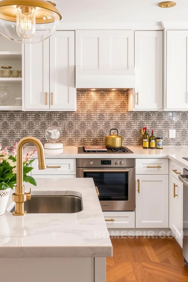 Timeless Glam Kitchen with Deco Accents