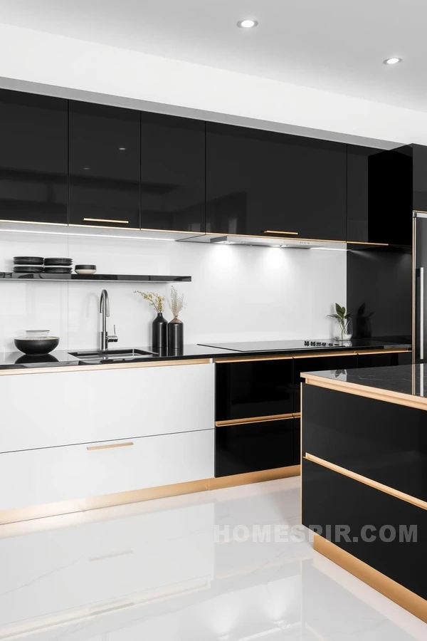 Timeless Kitchen Black and White with Gold