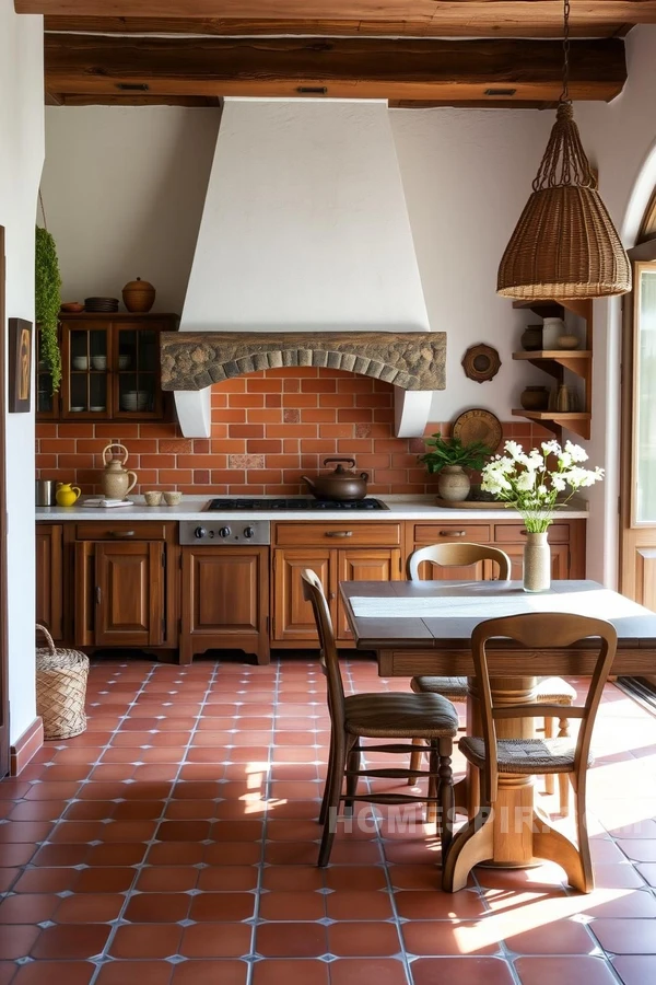 Timeless Mediterranean Kitchen with Terracotta Accents