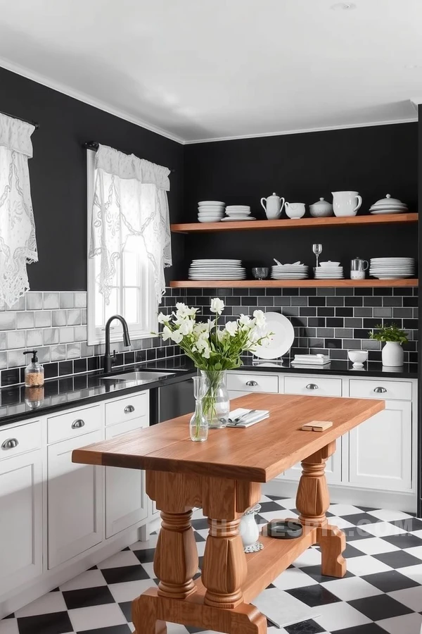 Timeless Monochrome Parisian Kitchen