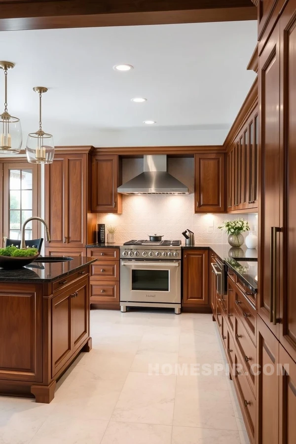 Timeless Wood Cabinetry in Modern Kitchen