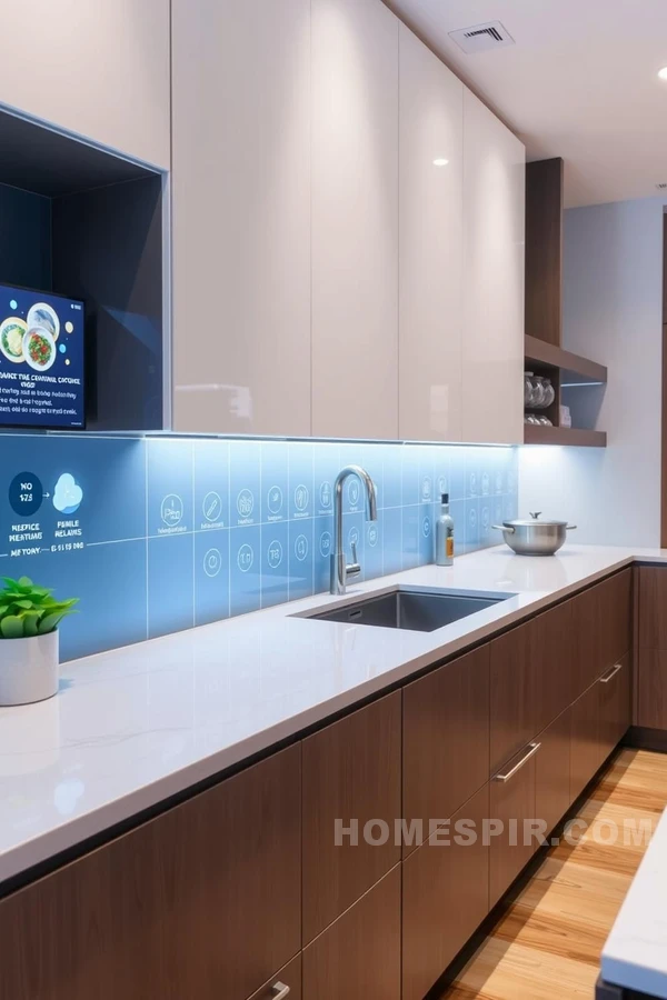 Touchscreen Tile Features in Modern Kitchens