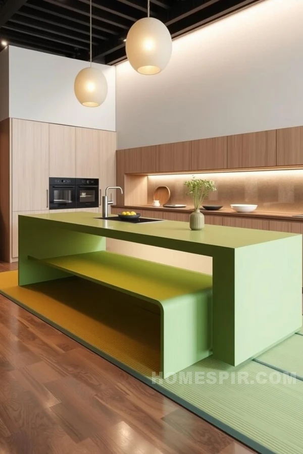 Traditional Meets Modern Tatami Kitchen Island