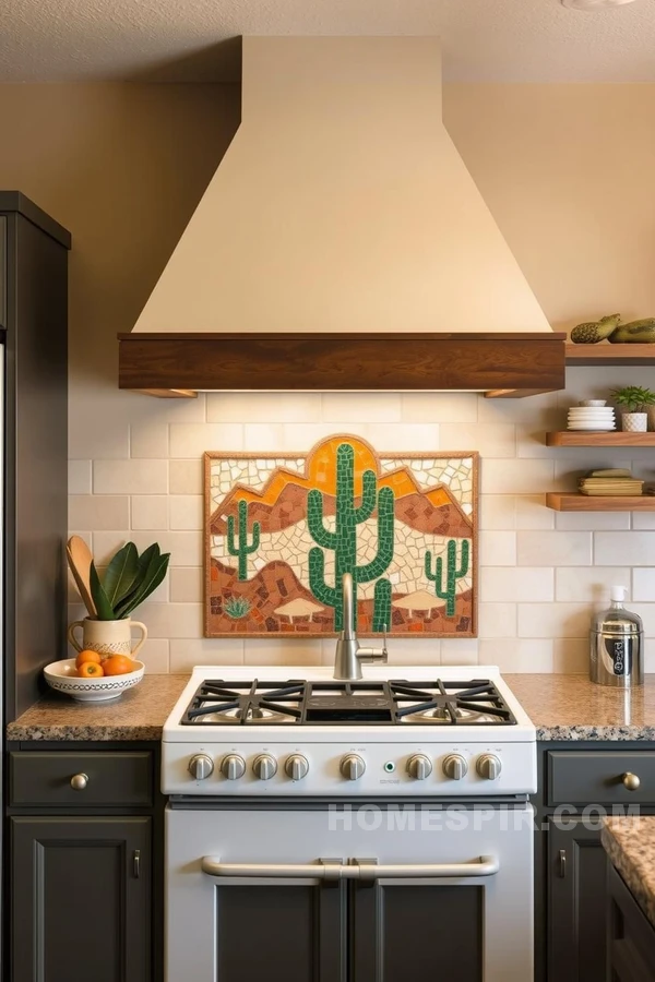 Traditional Motif Mosaic for Southwestern Kitchens