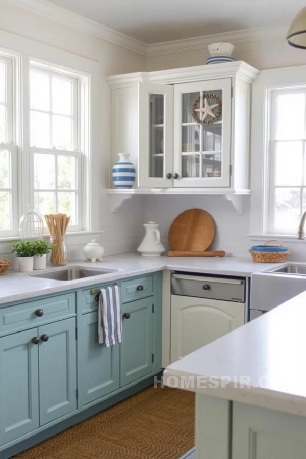 Tranquil Coastal Charm in Country Kitchen