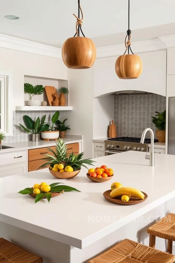 Tropical Beach Inspired Kitchen Island