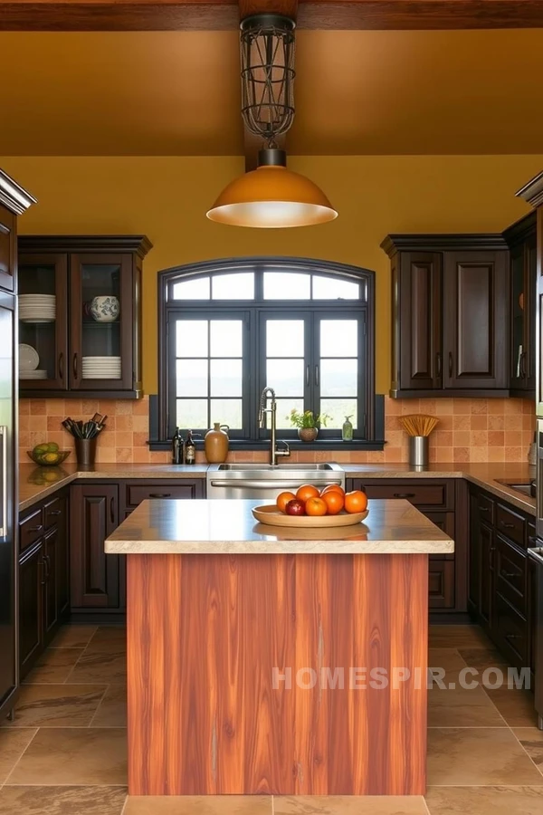 Tuscan Sunset Hues in Vibrant Kitchen Design