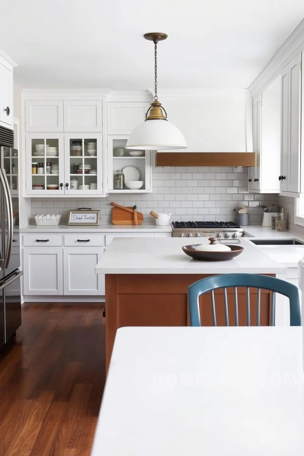 Uncluttered Craftsman Kitchen with Shaker Cabinets