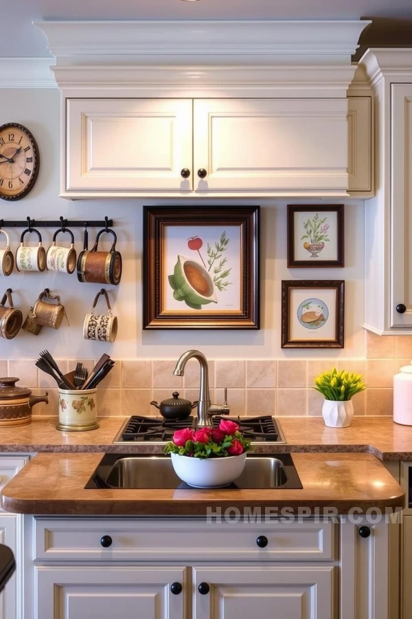 Unique Handcrafted Decor in Traditional Kitchen