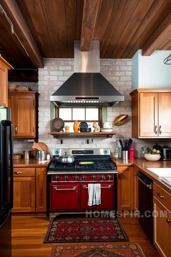 Unique Kitchen Design with Antique and Contemporary Mix