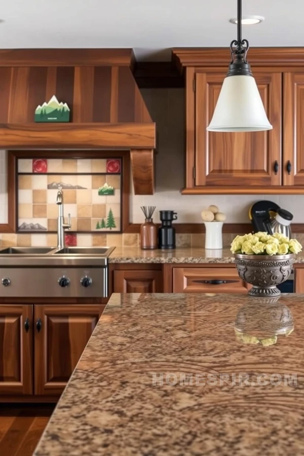 Unique Tile Backsplashes in Cabin Kitchens