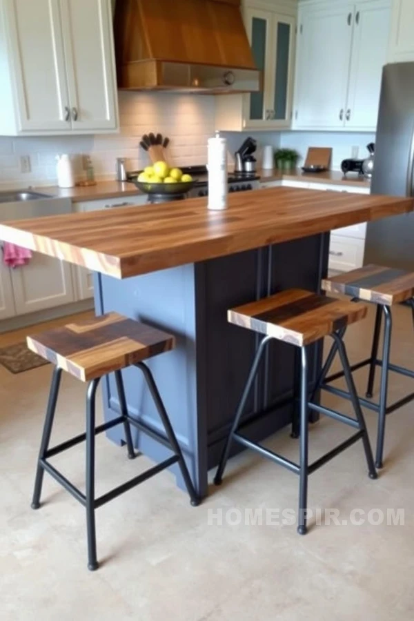 Urban Kitchen Island with Reclaimed Style