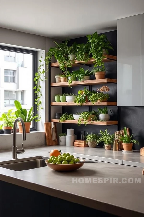 Urban Kitchens Incorporating Vertical Gardens