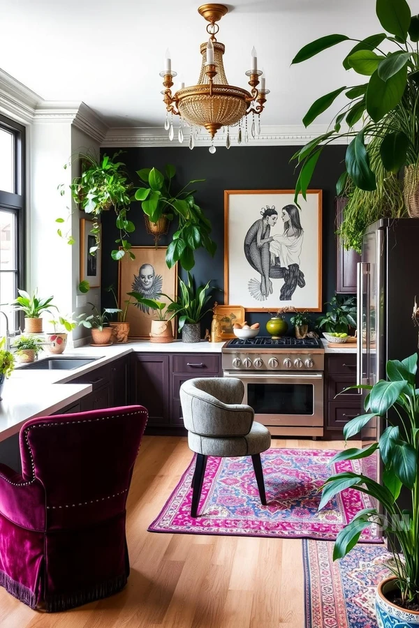 Velvet Chic in Eclectic Glam Setting