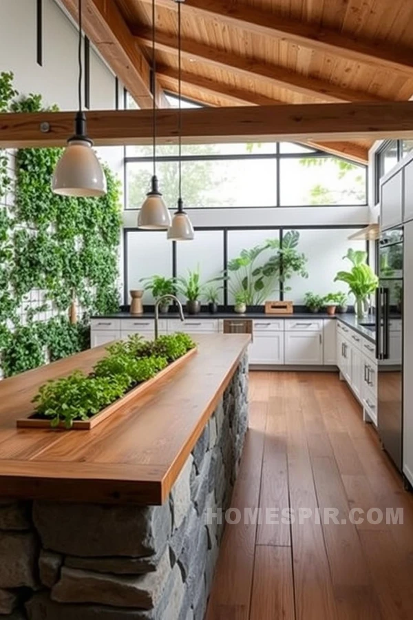 Vertical Gardens in Green Oasis Kitchen