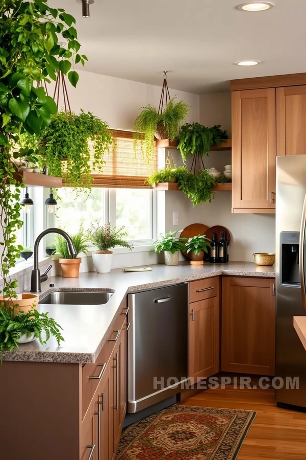 Vertical Herb Gardens in Chic Kitchen Design