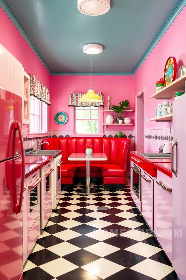 Vibrant 1950s Inspired Kitchen Design