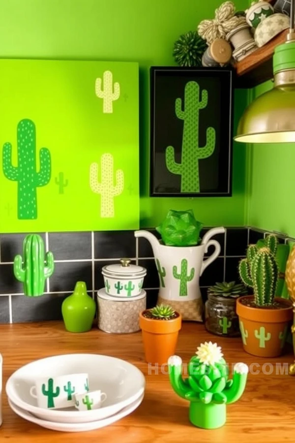 Vibrant Cactus Kitchen With Southwestern Flair