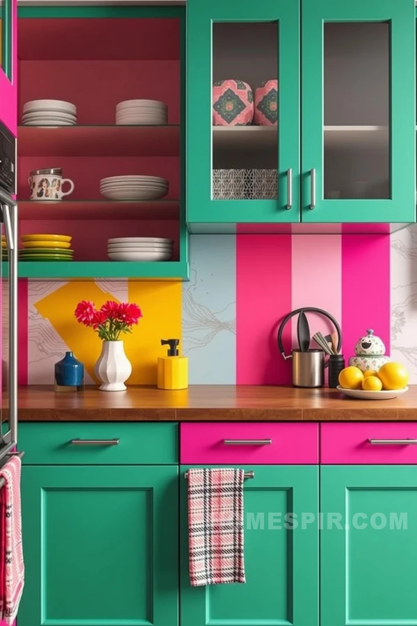 Vibrant Color Pop in Contemporary Kitchen Design