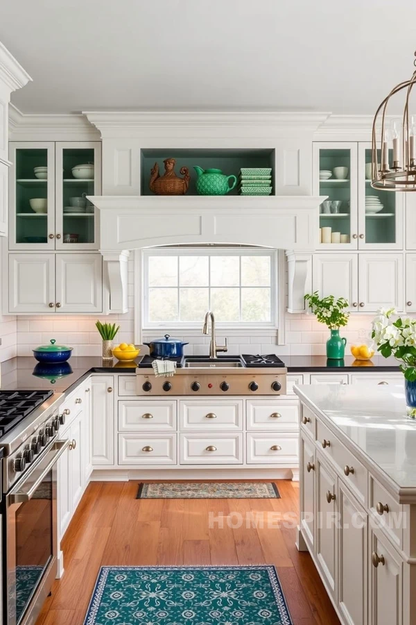 Vibrant Colors in a Classic Kitchen Setting