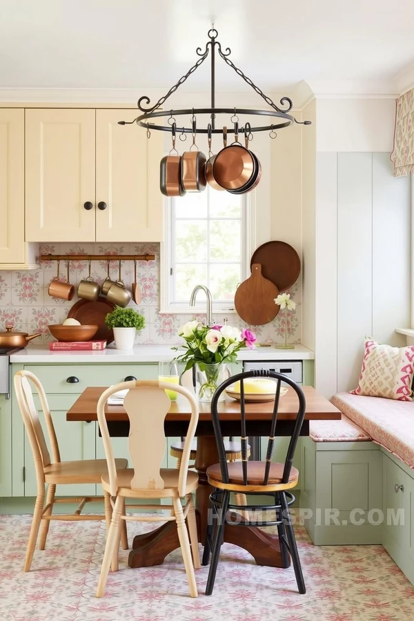 Vibrant Cottage Kitchen with Vintage Charm