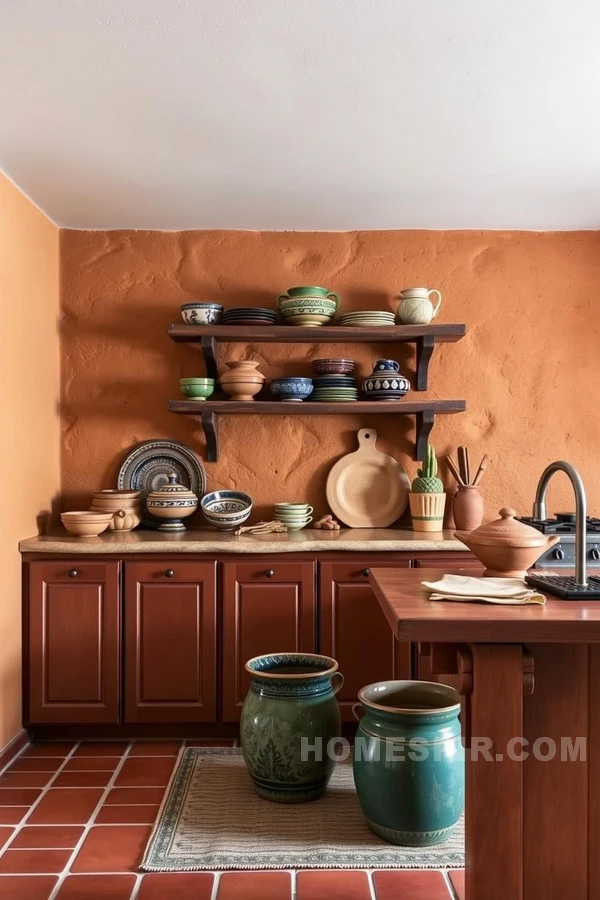 Vibrant Desert Flowers in Kitchen Backsplash Design