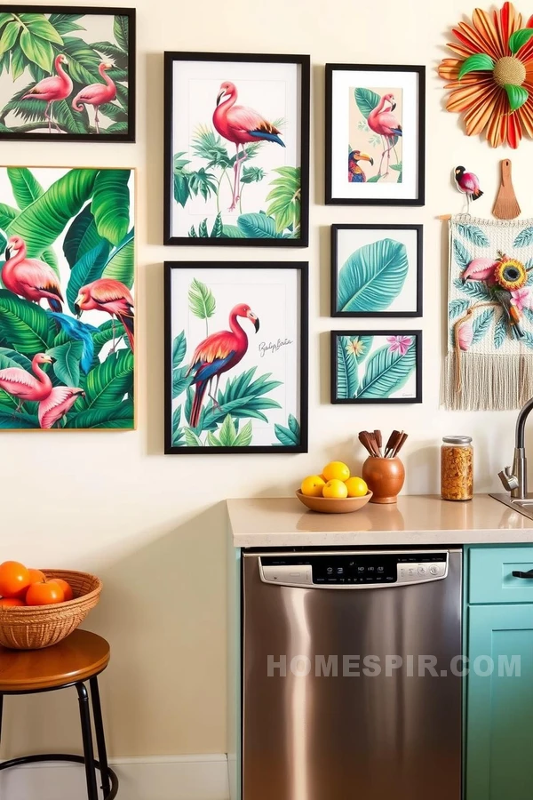 Vibrant Foliage Art for Tropical Decor