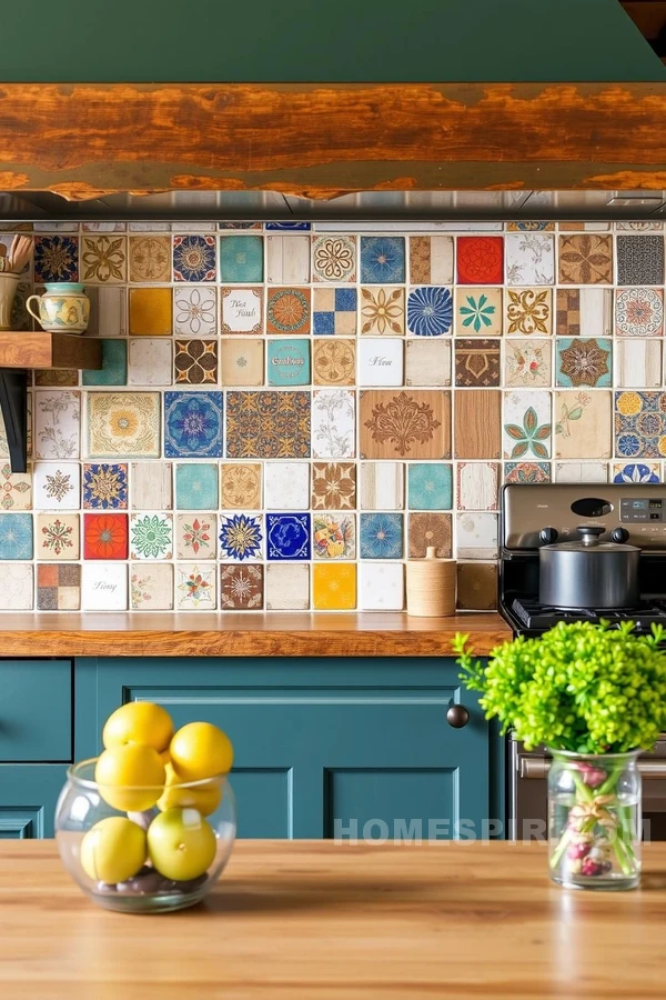 Vibrant Mismatched Tile Collage