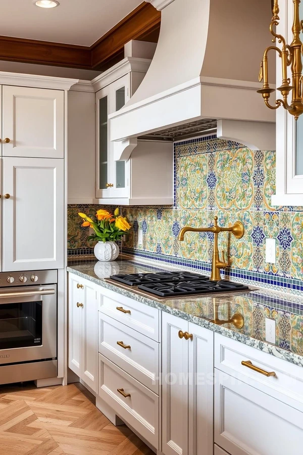 Vibrant Mosaic Patterns in Mediterranean Kitchen Design