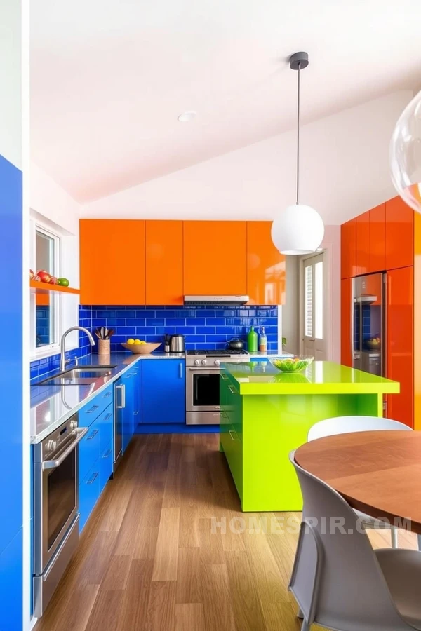 Vibrant Orange Cabinets for Bold Kitchen Design