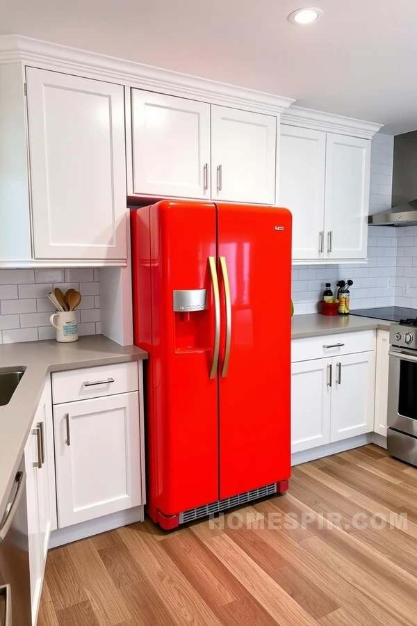 Vibrant Refrigerator as Kitchen Statement Piece