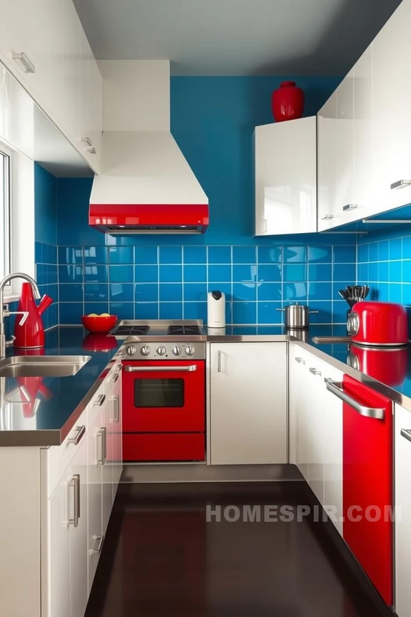 Vibrant Retro Look for Modern Kitchen