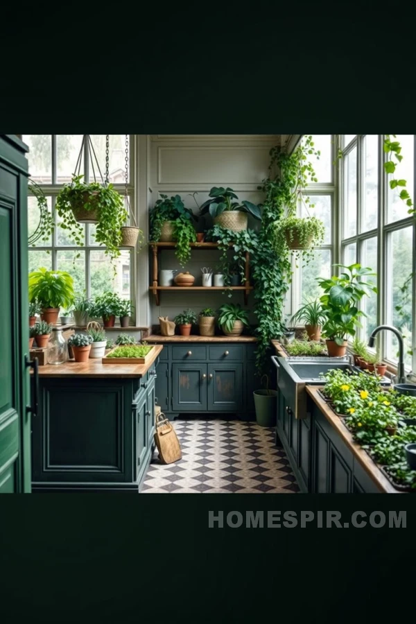 Victorian Kitchen as Indoor Greenhouse