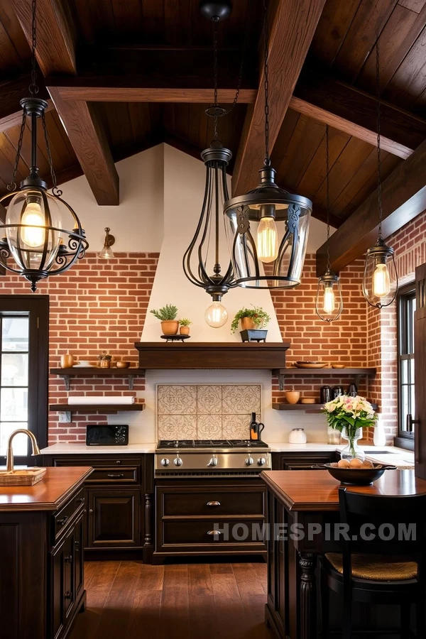 Vintage and Modern Light Harmony in Kitchen