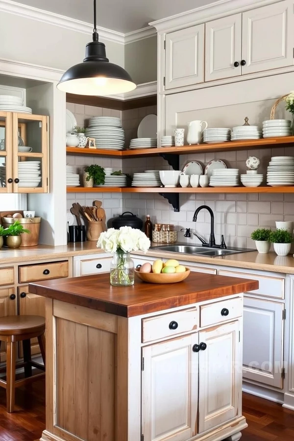 Vintage Charm in Cottage Kitchen Nook