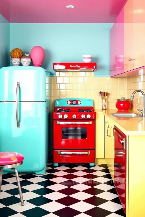 Vintage Charm in Vibrant Kitchen Hues