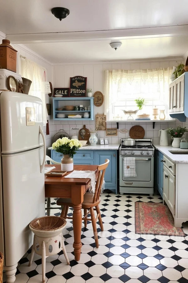 Vintage Cottage Kitchen with Antique Charm