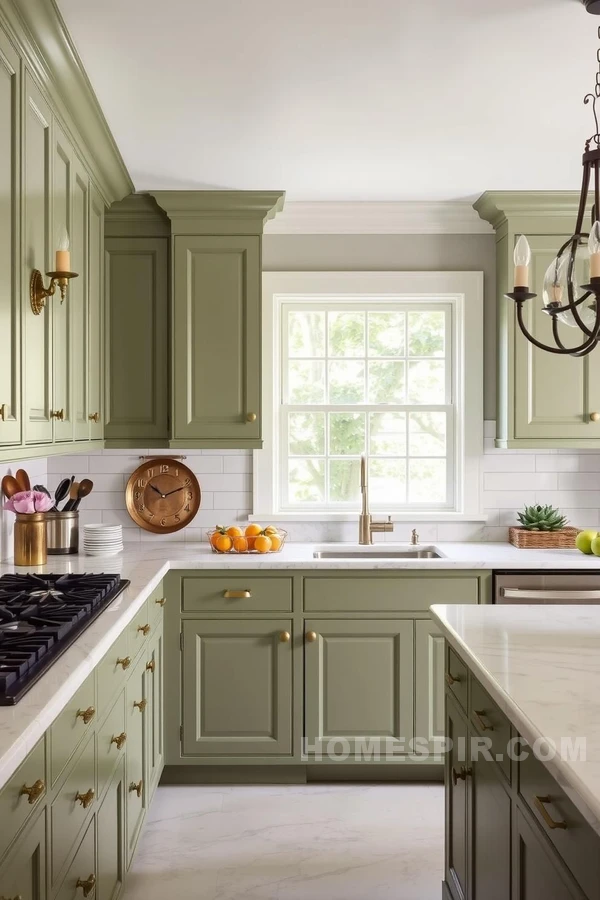 Vintage Decor Elements in Colonial Kitchen