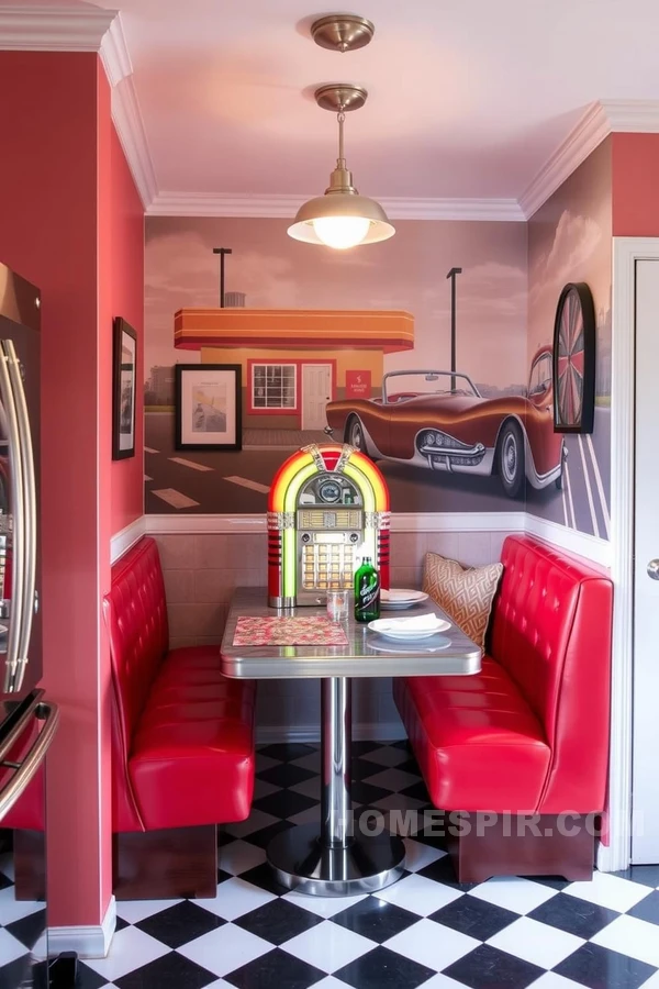 Vintage Diner Experience in Cozy Kitchen Nook